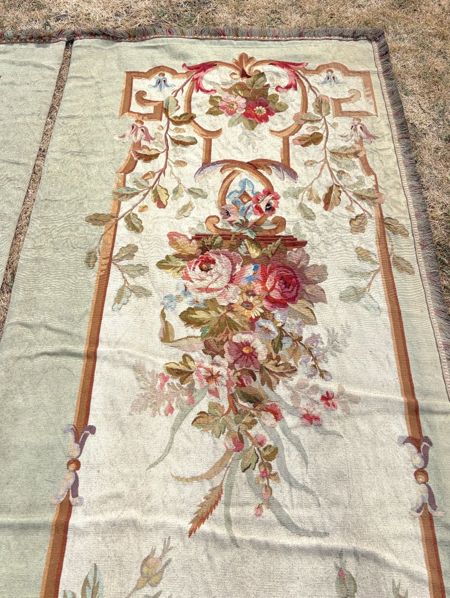 Set Of Four Door Hangings Made Of Aubusson Tapestries From The Napoleon III Era-photo-2