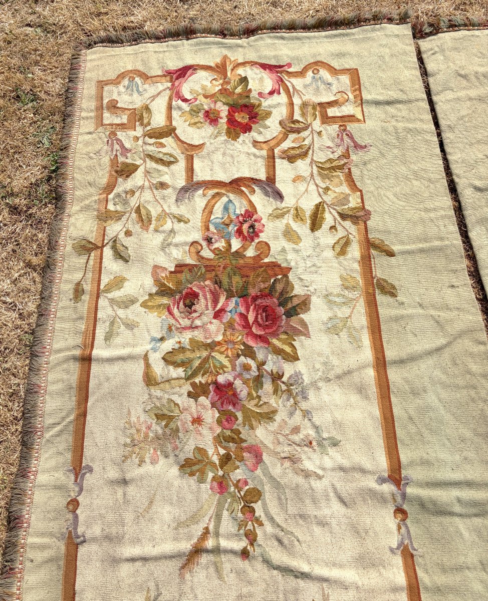 Set Of Four Door Hangings Made Of Aubusson Tapestries From The Napoleon III Era-photo-4