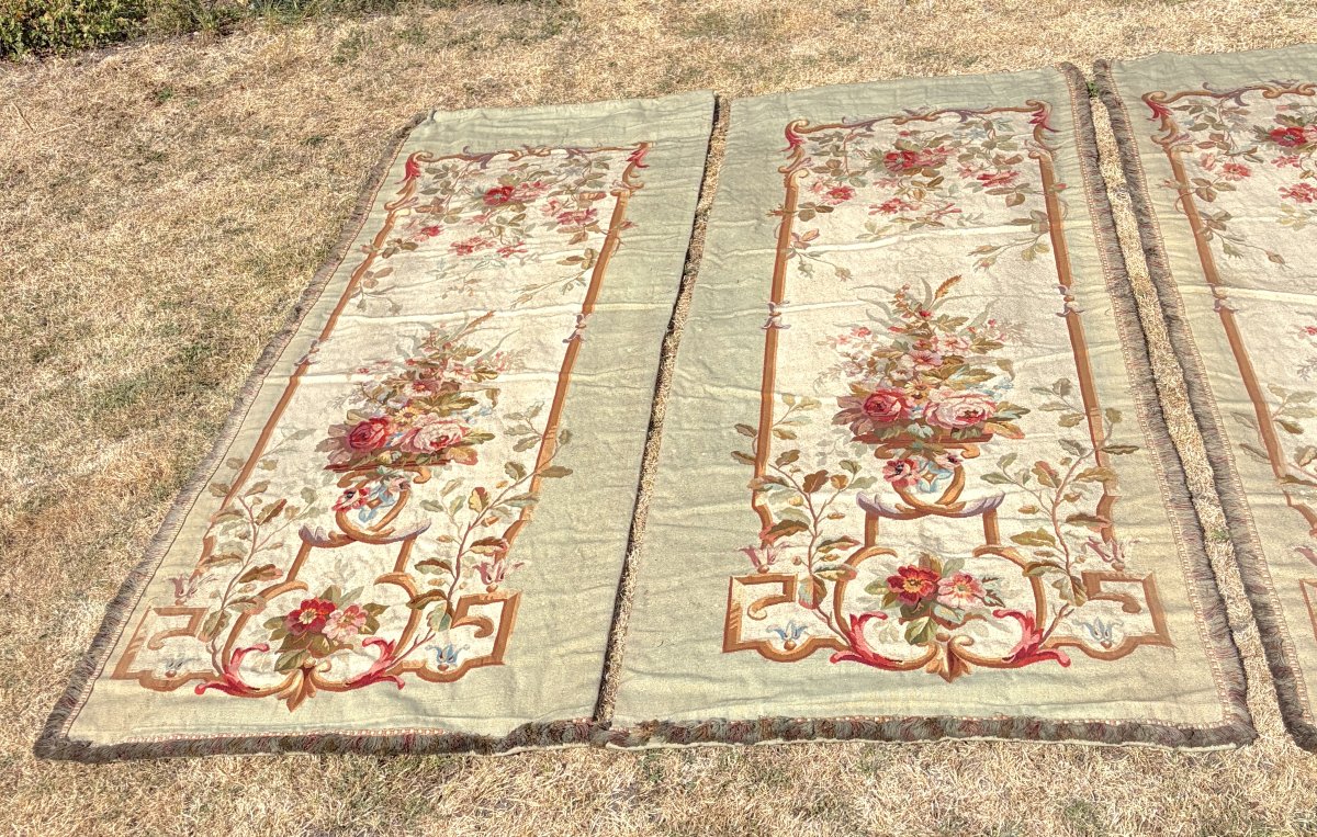 Set Of Four Door Hangings Made Of Aubusson Tapestries From The Napoleon III Era
