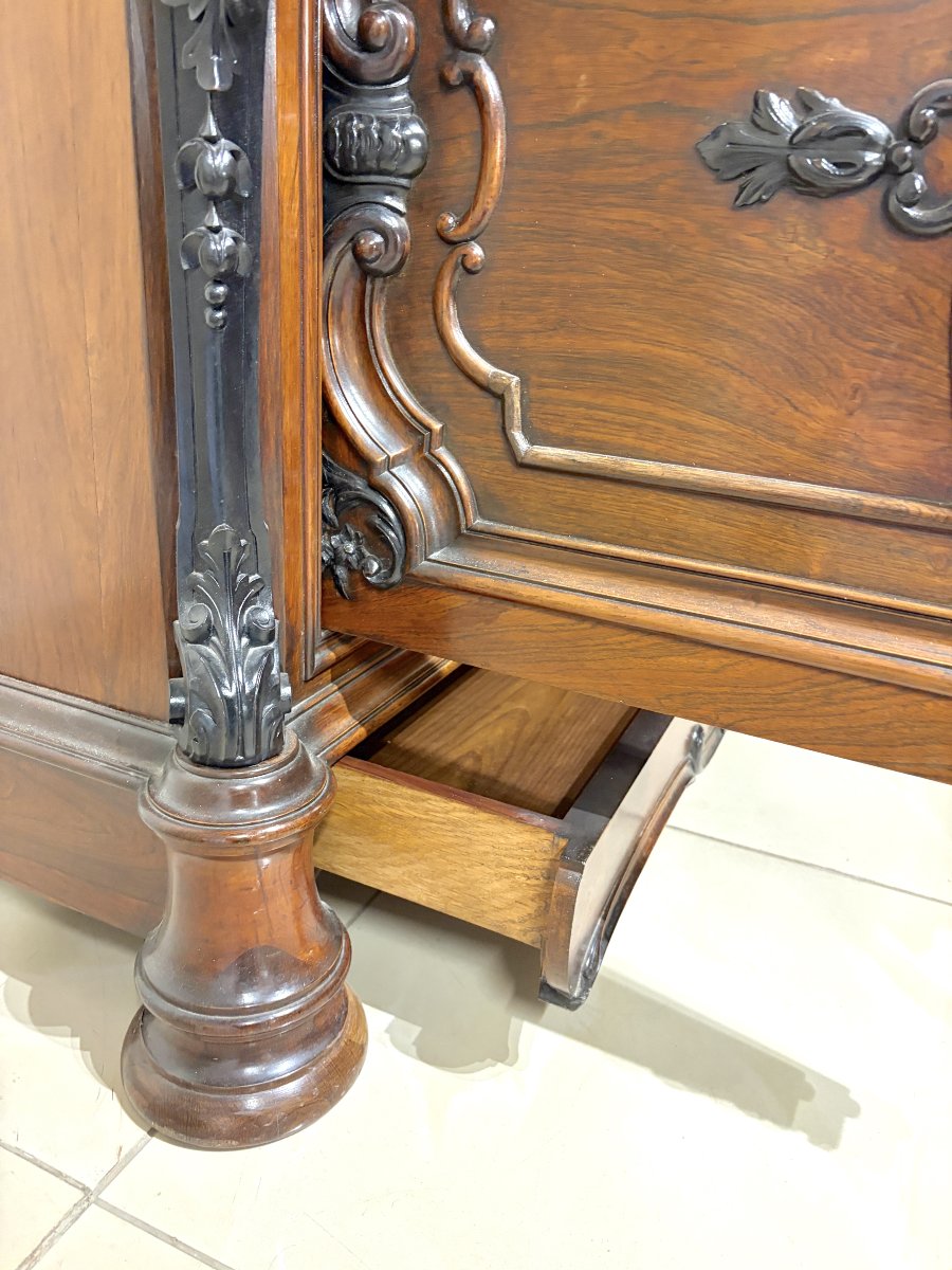 Meuble à hauteur d'appui 2 portes Napoleon III, XIXème-photo-7