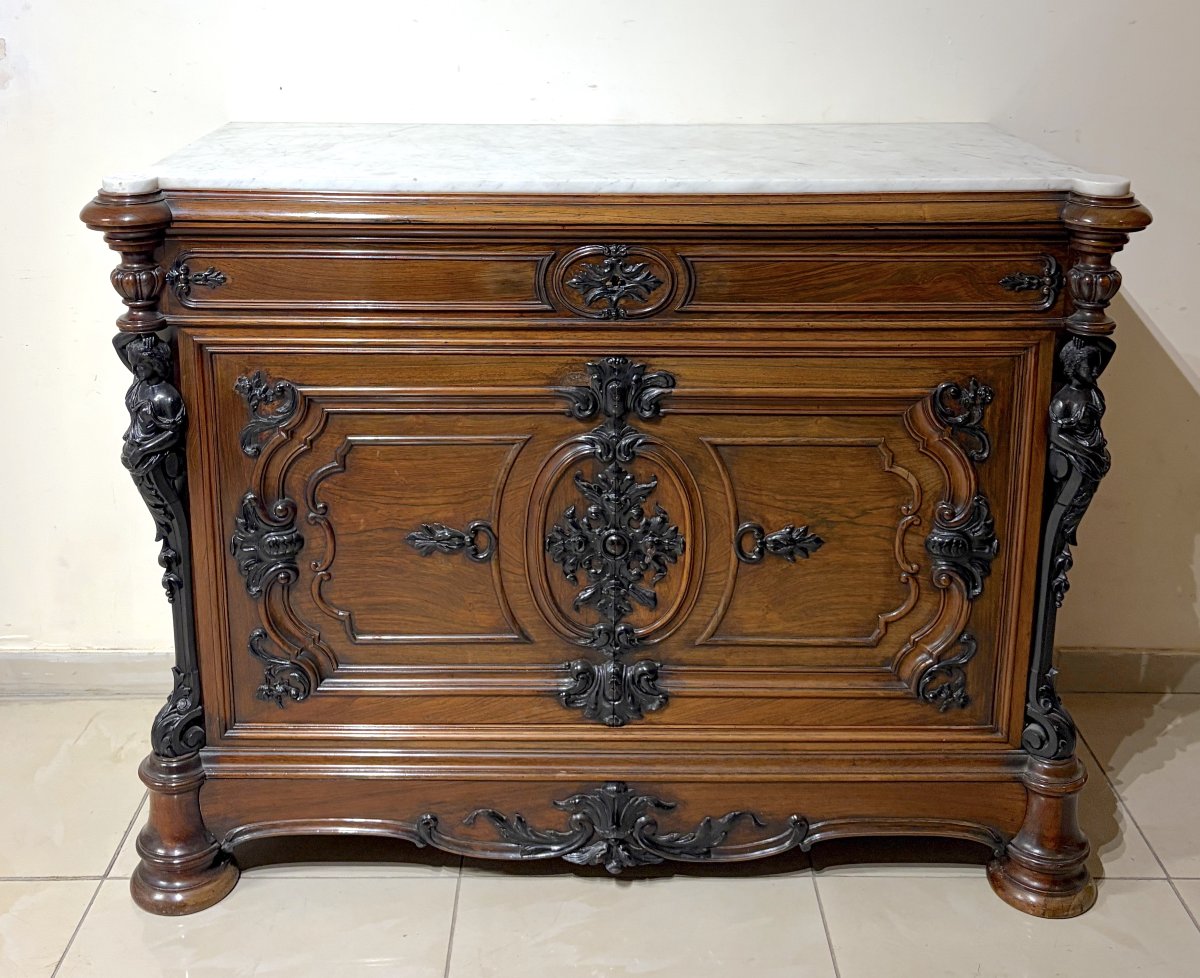Meuble à hauteur d'appui 2 portes Napoleon III, XIXème