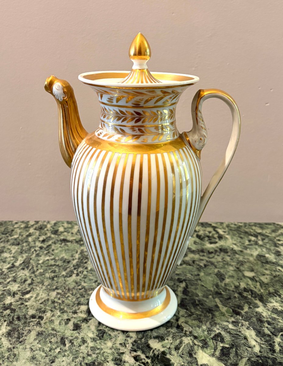 Large Porcelain Pitcher From Paris, 19th Century-photo-1