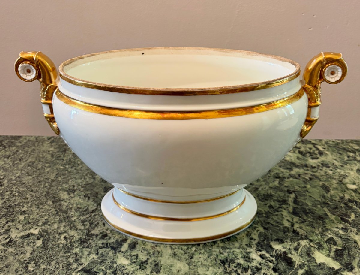 Soupière en porcelaine de Paris style Empire XIXème-photo-2