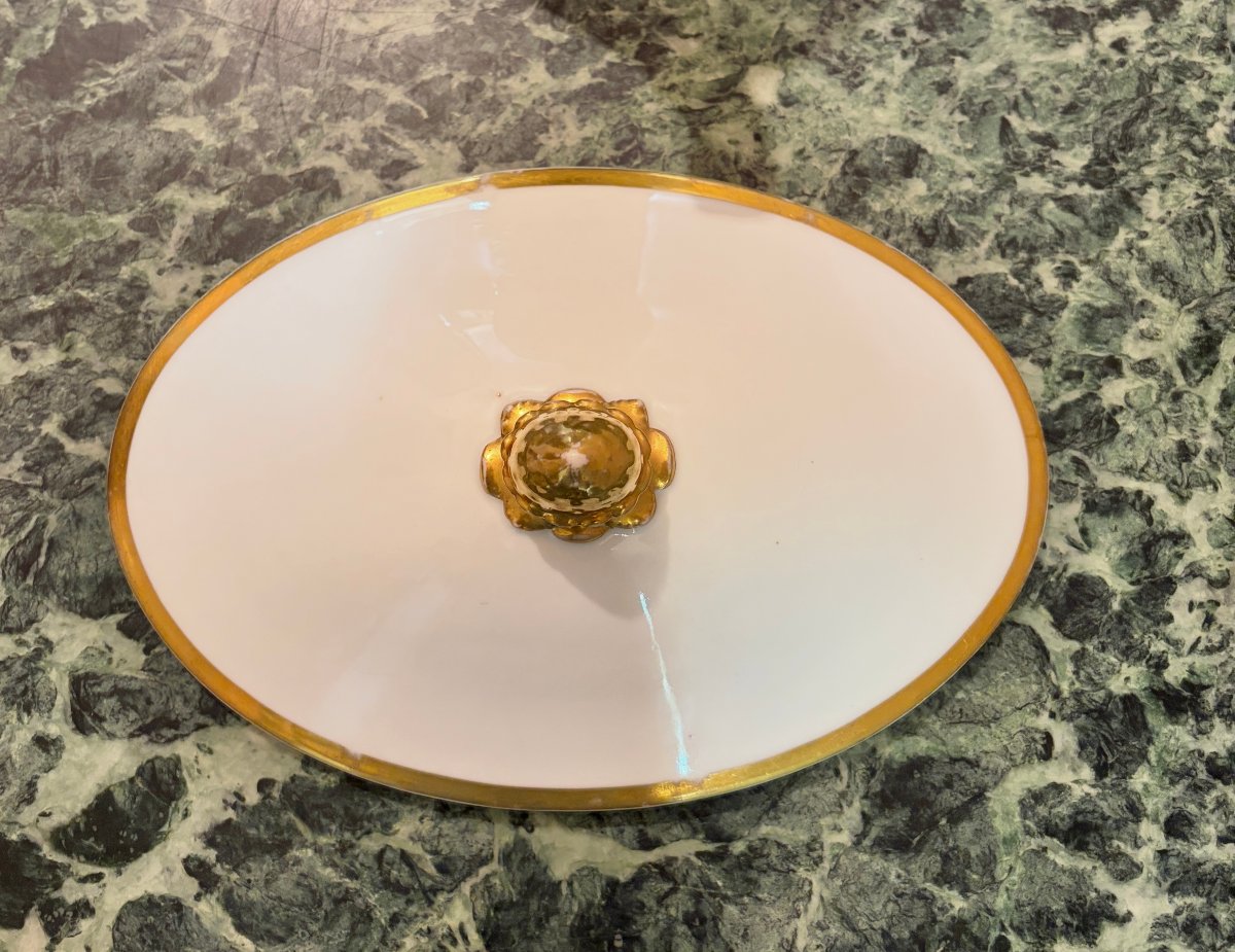 Soupière en porcelaine de Paris style Empire XIXème-photo-3