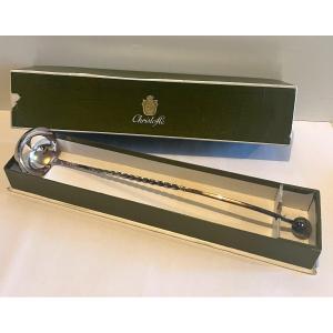 Christofle Punch Ladle In Silver Metal In Its Original Box