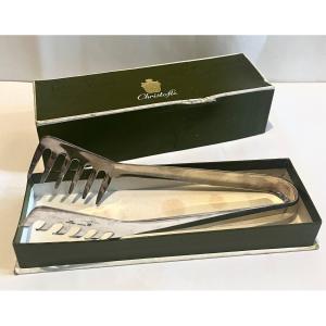 Christofle Serving Tongs Serving Tongs In Silver Metal In Its Original Box