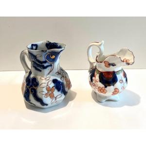 Two English Porcelain And  Earthenware Milk Jugs