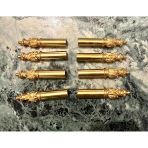 Vases de paumelle en bronze doré de style LXV