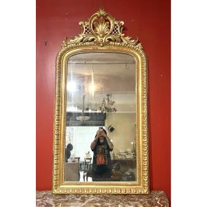 Miroir doré a coquille ajouré