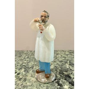 Bohemian Glass Chemist Figurine