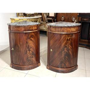 Pair Of Lxvi Style Corner Cabinets