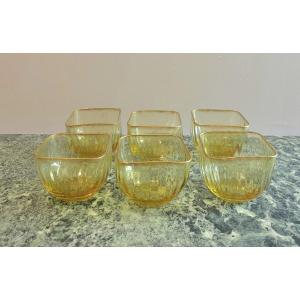 6 Daum Crystal Bowls, Late 19th Century