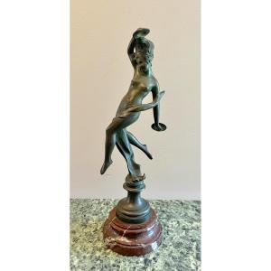 Bronze Danseuse aux cymbales Art Nouveau signé "Faure"