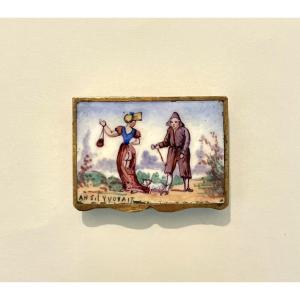 Pyrogène boite à allumettes scène coquine fin XIXème