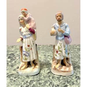 Paire de pyrogène en porcelaine XIXème siècle