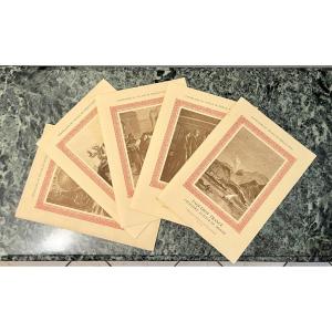 5 menus Paquebot France Centenaire du voyage de Phineas Fogg