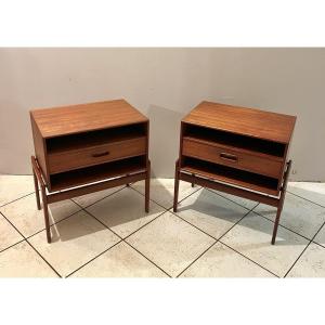 Pair Of Scandinavian Bedside Tables From The 1970s