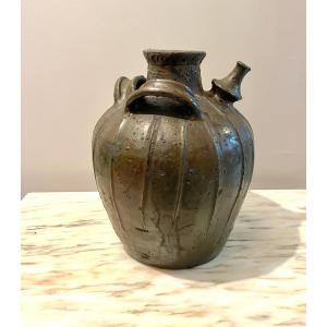 Auvergne Glazed Earthenware Oil Jar 18th Century