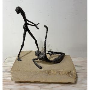 Modernist Bronze Sculpture “the Dancers”   