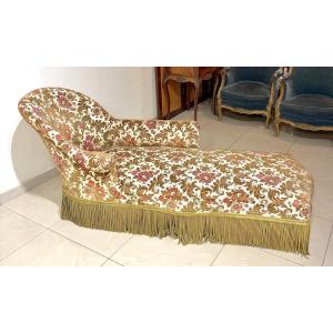 Early 20th-century Floral-print Chaise Longue