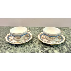 Two Lxvi-style Porcelain Cups