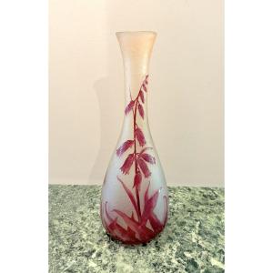 Legras Art Nouveau Frosted Glass Vase