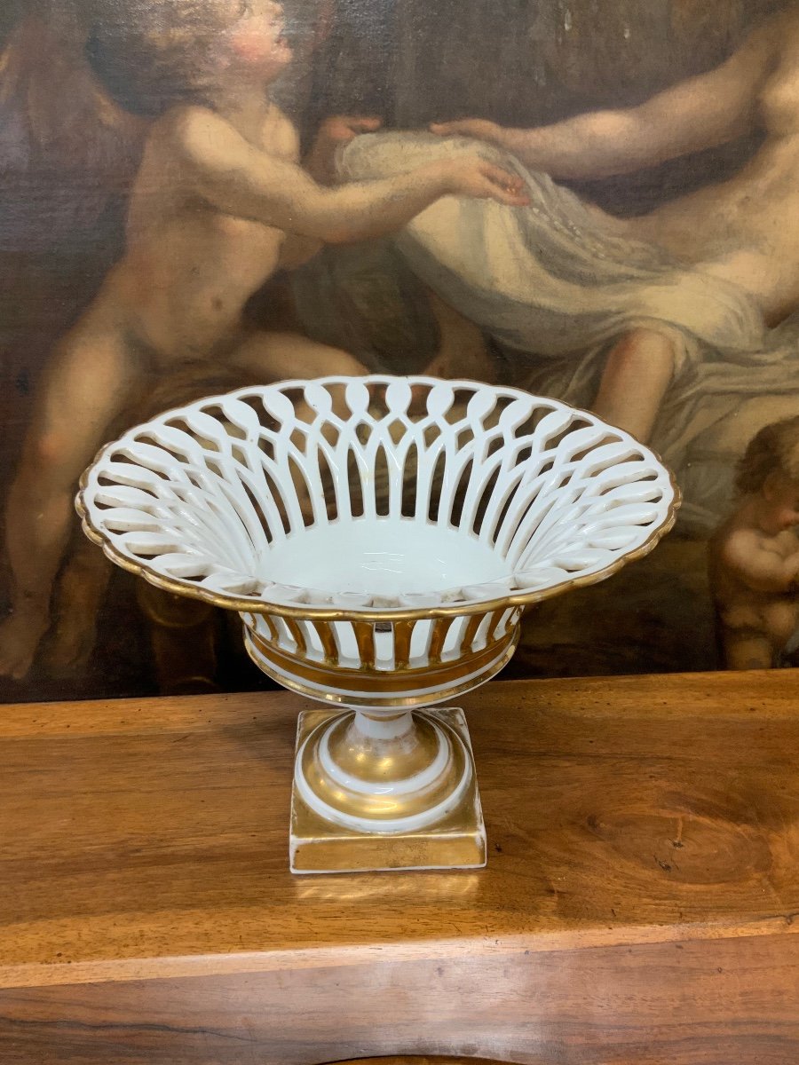 Coupe Ronde En Porcelaine De Paris-photo-2