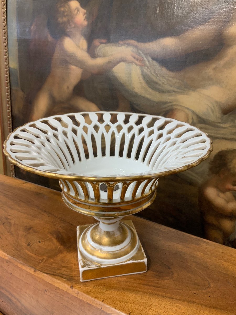 Coupe Ronde En Porcelaine De Paris-photo-1