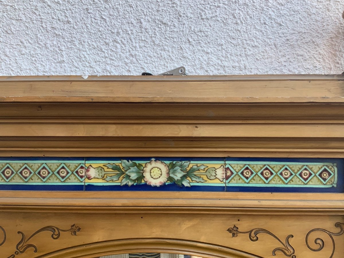 Grand porte manteau avec glace en jardinière -photo-2