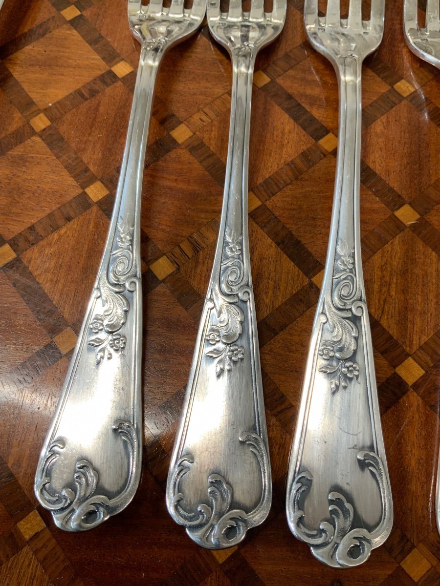 Louis XV Style Cutlery In Silver-photo-3