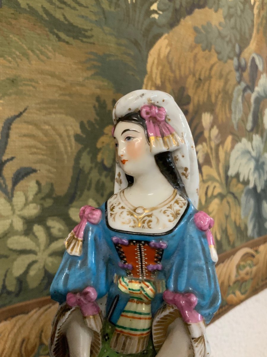 Paire D’encriers  en porcelaine Vieux Paris-photo-3