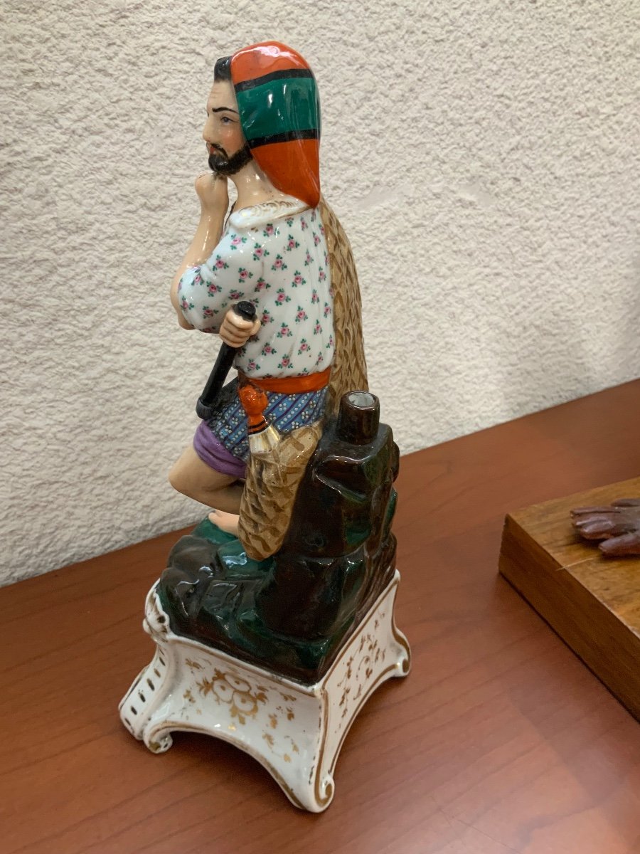 Paire D’encriers  en porcelaine Vieux Paris-photo-7