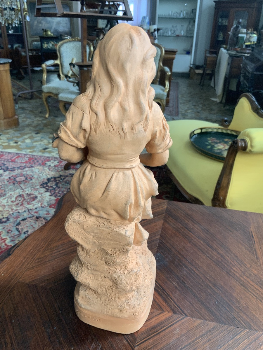 Terracotta Signed J. Le Guluche-photo-3