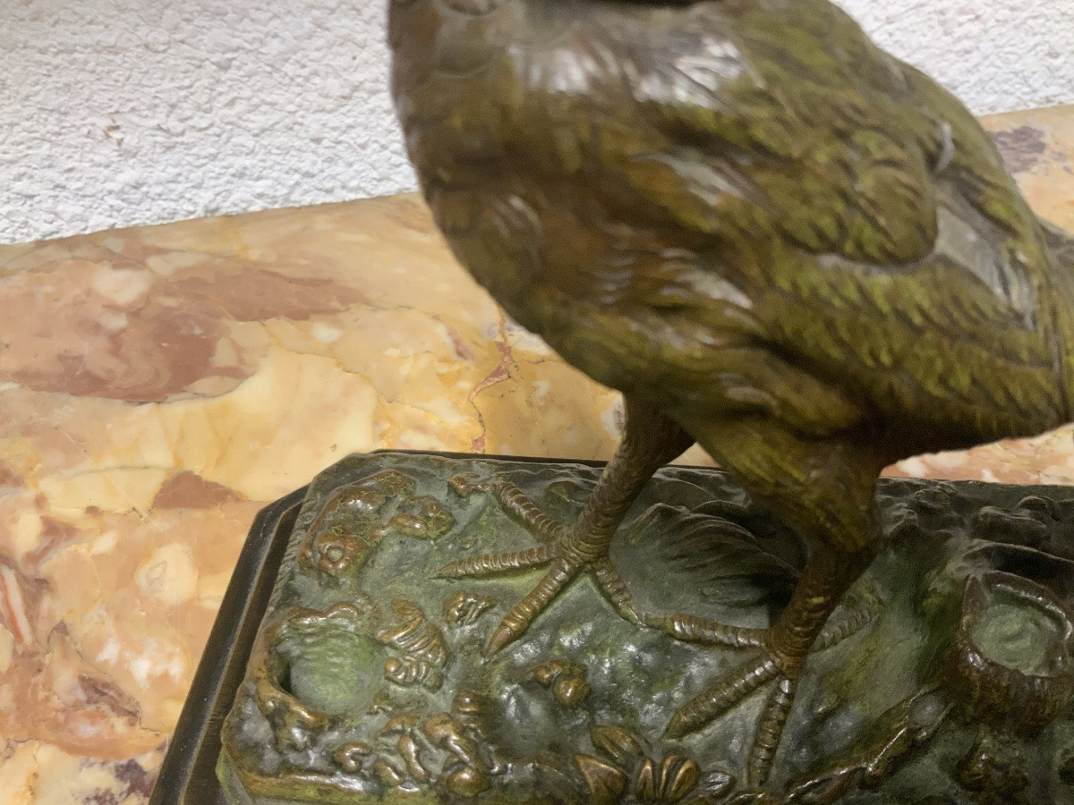 Paire de bronze "Couple de faisans"-photo-2