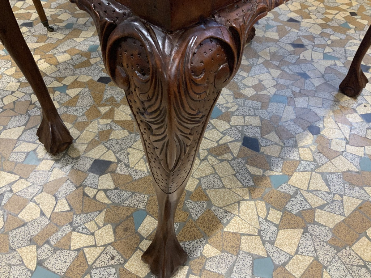 English Chippendale Style Secretary And Armchair -photo-3