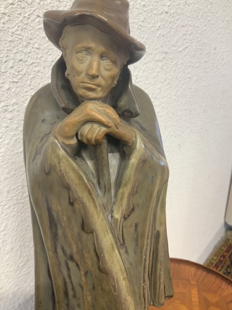 Statue en grès  émaillé de Denbac -photo-4