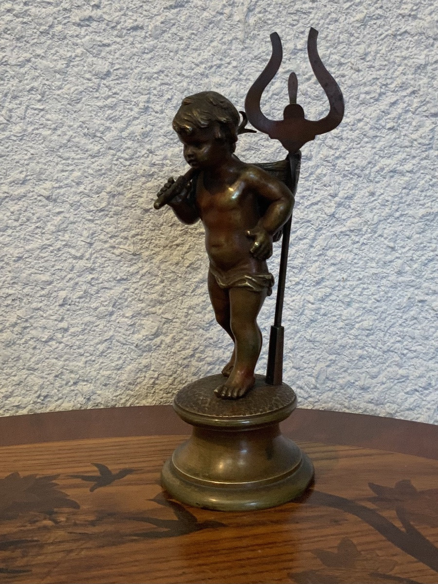 Bronze Putti Menu Holder-photo-4