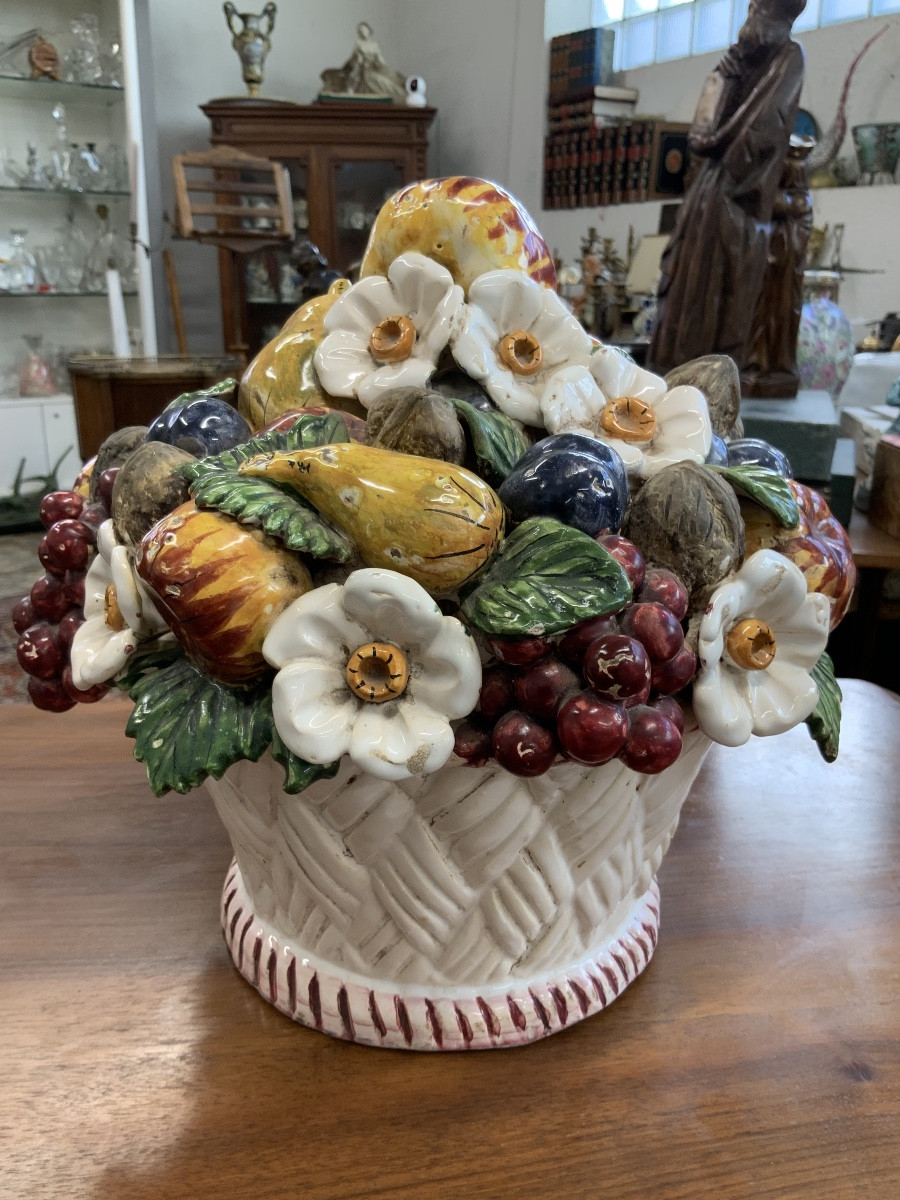 Faience coupe de fruits