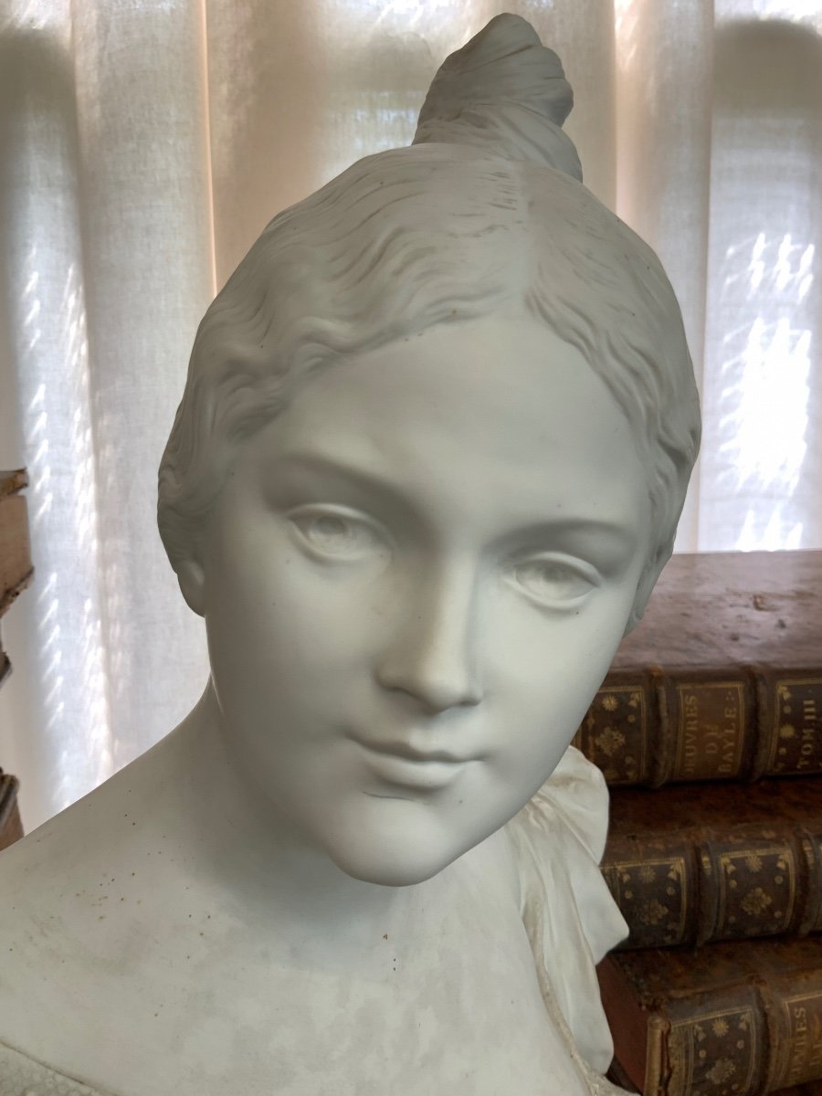 Bust Of A Woman Signed Luca Madrassi-photo-2