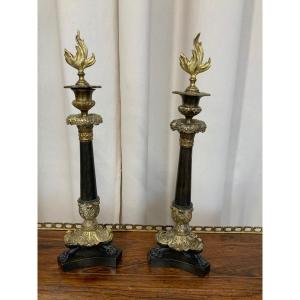 Pair Of Napoleon III Candlesticks