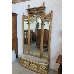 Large Coat Rack With Mirror In Planter