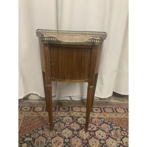 Small Louis XVI Style Side Or Bedside Table With Rollers