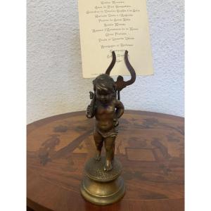 Bronze Putti Menu Holder
