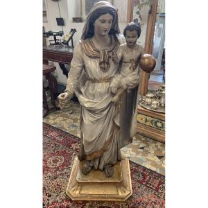 Statue « Vierge et l’enfant’  