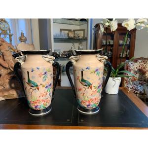 Paire de vases balustres