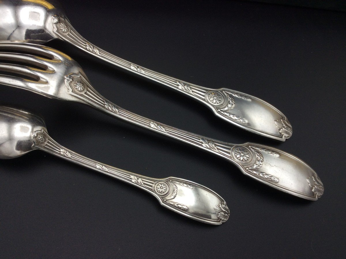 Cutlery, Silver Metal Housewife From Maison Christofle.-photo-4