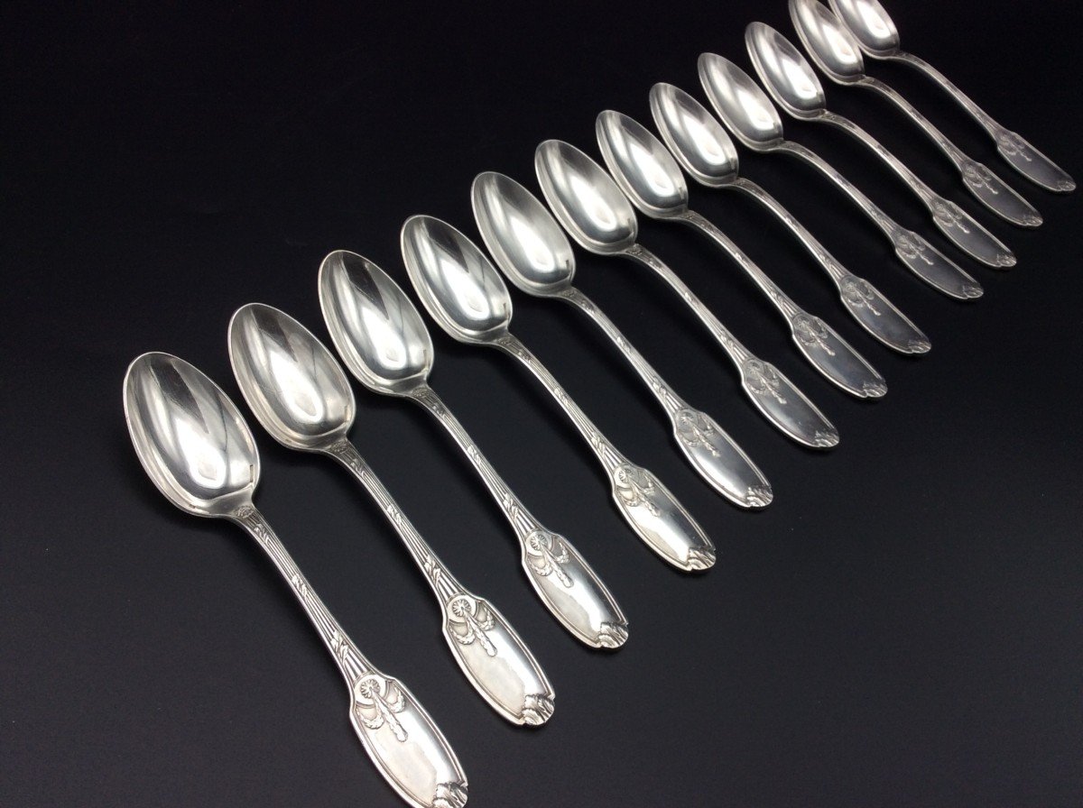 Cutlery, Silver Metal Housewife From Maison Christofle.-photo-8