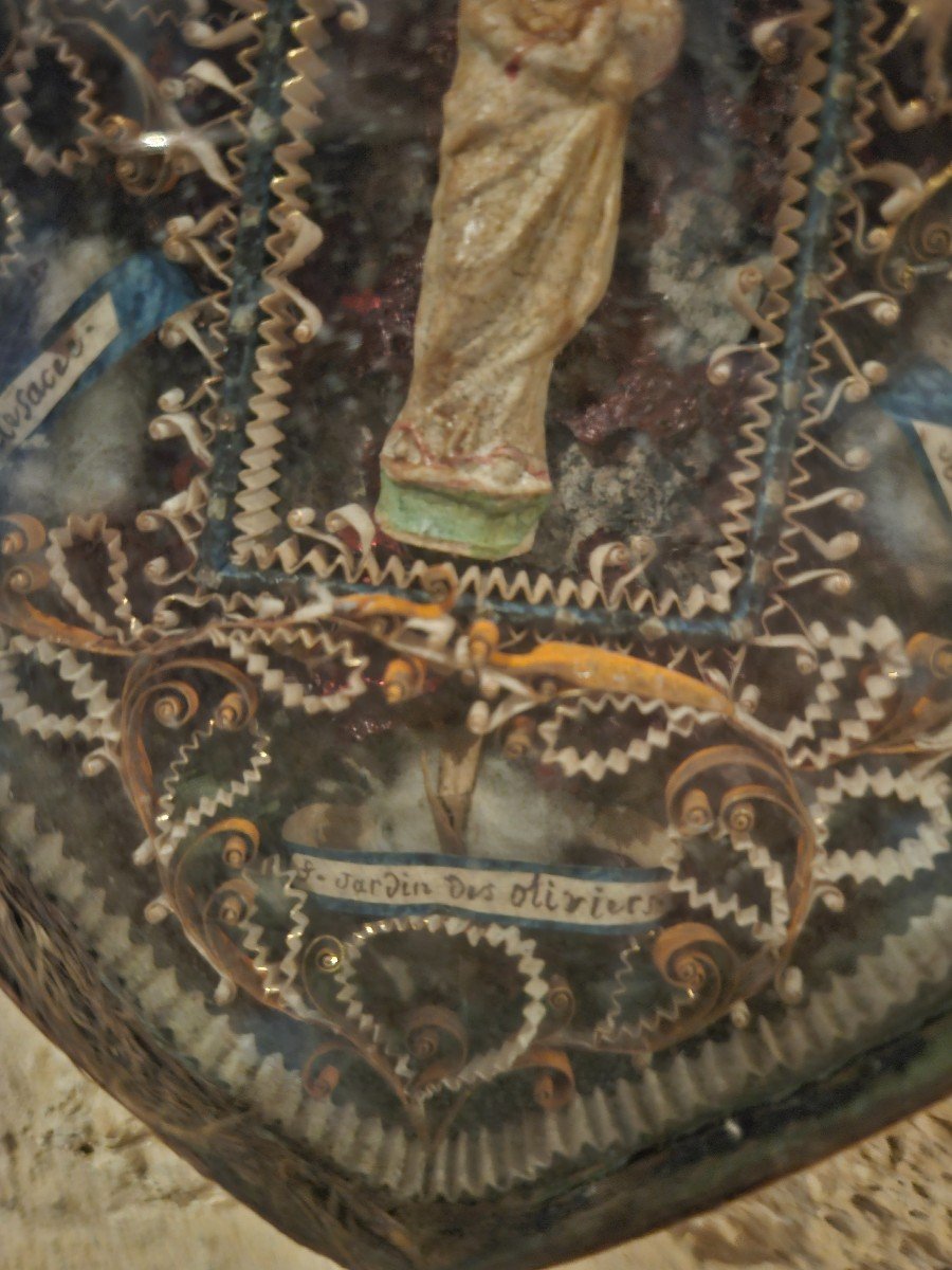 Reliquary Box, Paperolles, Virgin And Child, Diorama, Reliquary -photo-7