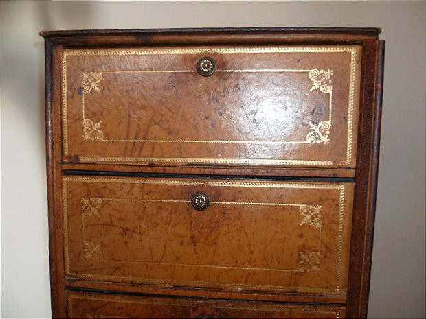 CARTONNIER A CINQ COMPARTIMENTS, PETIT MEUBLE, MEUBLE DE BUREAU. MEUBLE D 'APPOINT.-photo-3