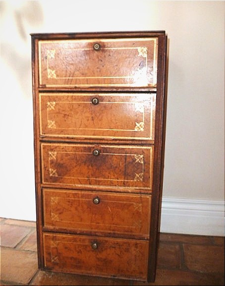 CARTONNIER A CINQ COMPARTIMENTS, PETIT MEUBLE, MEUBLE DE BUREAU. MEUBLE D 'APPOINT.